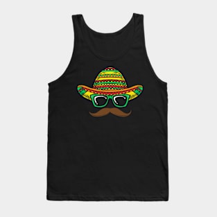 Sombrero Face Cinco De Mayo Tank Top